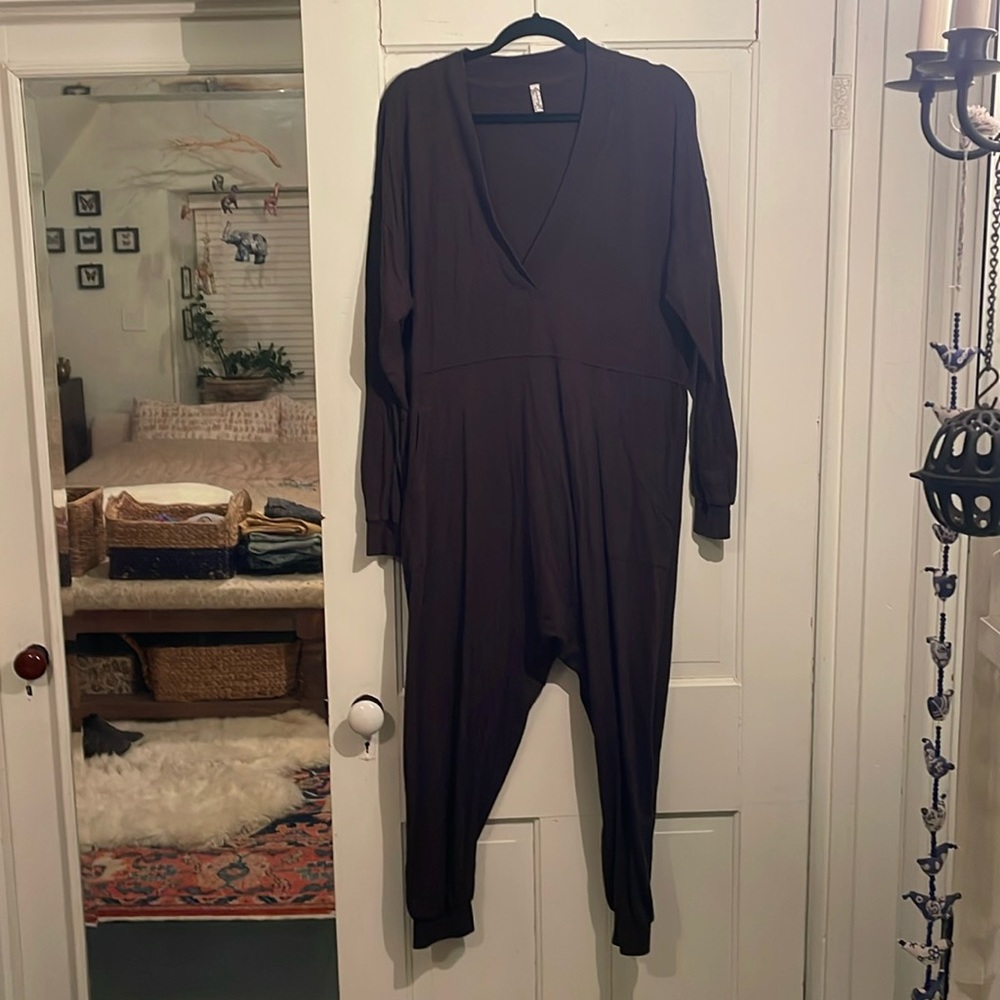Freepeople Black harem small/petite jumpsuit romper onepiece cozy